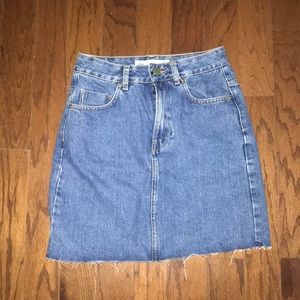 ASOS high rise denim skirt